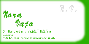 nora vajo business card